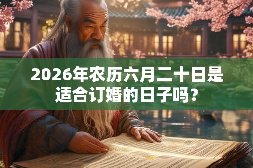 2026年农历六月二十日是适合订婚的日子吗? 2026年农历六月二十日是适合订婚的日子吗?