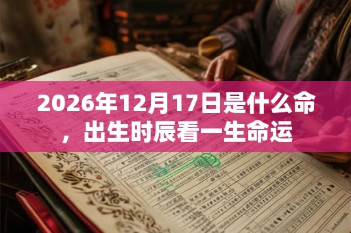 2026年12月17日是什么命,出生时辰看一生命运 2026年12月17日是什么命,出生时辰看一生命运