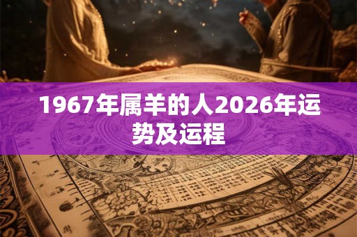 1967年属羊的人2026年运势及运程 1967年属羊的人2026年运势及运程