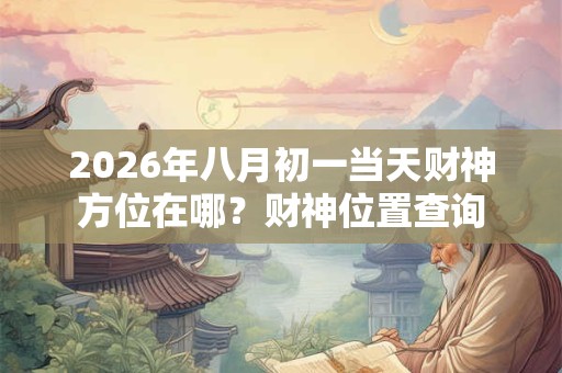 2026年八月初一当天财神方位在哪？财神位置查询