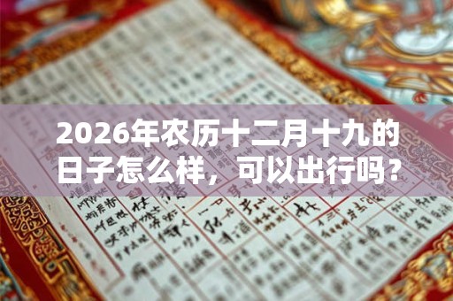 2026年农历十二月十九的日子怎么样,可以出行吗? 2026年农历十二月十九的日子怎么样,可以出行吗?