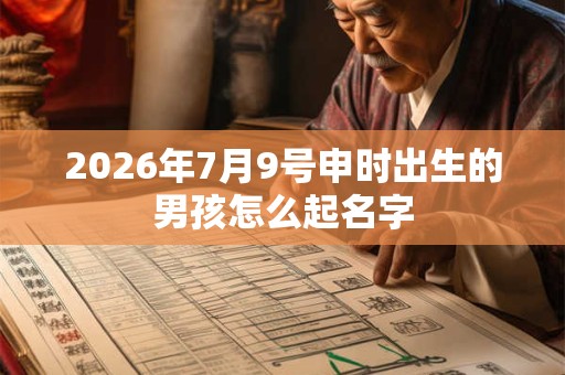 2026年7月9号申时出生的男孩怎么起名字