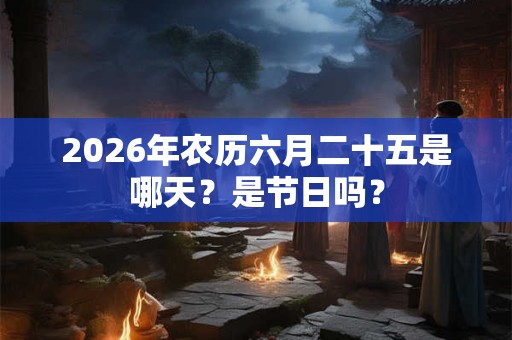 2026年农历六月二十五是哪天?是节日吗? 2026年农历六月二十五是哪天?是节日吗?