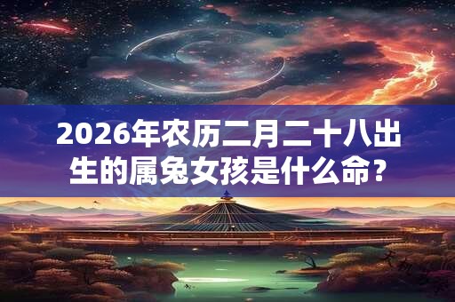 2026年农历二月二十八出生的属兔女孩是什么命? 2026年农历二月二十八出生的属兔女孩是什么命?