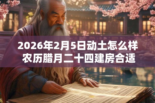 2026年2月5日动土怎么样 农历腊月二十四建房合适吗