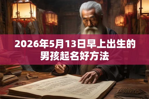 2026年5月13日早上出生的男孩起名好方法 2026年5月13日早上出生的男孩起名好方法
