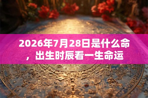 2026年7月28日是什么命,出生时辰看一生命运 2026年7月28日是什么命,出生时辰看一生命运