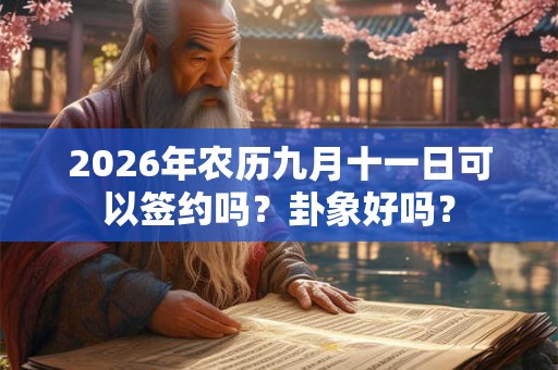 2026年农历九月十一日可以签约吗？卦象好吗？