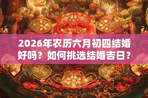 2026年农历六月初四结婚好吗?如何挑选结婚吉日? 2026年农历六月初四结婚好吗?如何挑选结婚吉日?