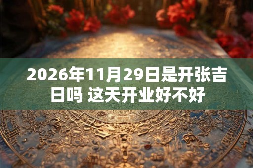 2026年11月29日是开张吉日吗 这天开业好不好
