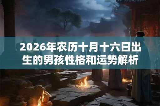 2026年农历十月十六日出生的男孩性格和运势解析 2026年农历十月十六日出生的男孩性格和运势解析