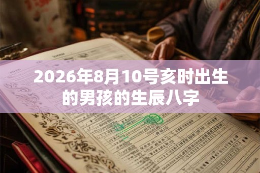 2026年8月10号亥时出生的男孩的生辰八字 2026年8月10号亥时出生的男孩的生辰八字