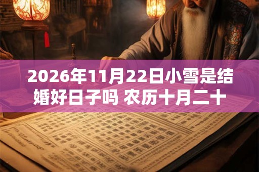 2026年11月22日小雪是结婚好日子吗 农历十月二十九办婚礼怎么样 2026年11月22日小雪是结婚好日子吗 农历十月二十九办婚礼怎么样
