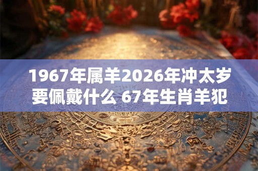 1967年属羊2026年冲太岁要佩戴什么 67年生肖羊犯太岁怎么化解