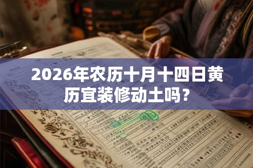 2026年农历十月十四日黄历宜装修动土吗？