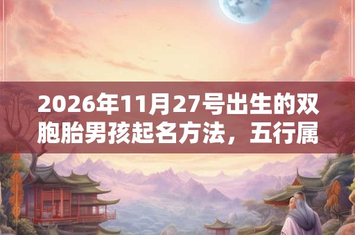 2026年11月27号出生的双胞胎男孩起名方法，五行属什么