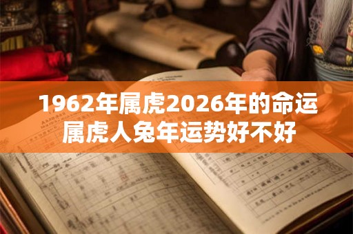 1962年属虎2026年的命运 属虎人兔年运势好不好