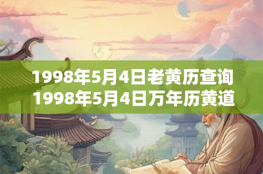 1998年5月4日老黄历查询 1998年5月4日万年历黄道吉日 1998年5月4日老黄历查询 1998年5月4日万年历黄道吉日