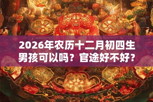 2026年农历十二月初四生男孩可以吗?官途好不好? 2026年农历十二月初四生男孩可以吗?官途好不好?