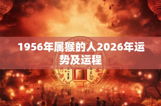 1956年属猴的人2026年运势及运程