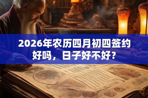 2026年农历四月初四签约好吗,日子好不好? 2026年农历四月初四签约好吗,日子好不好?