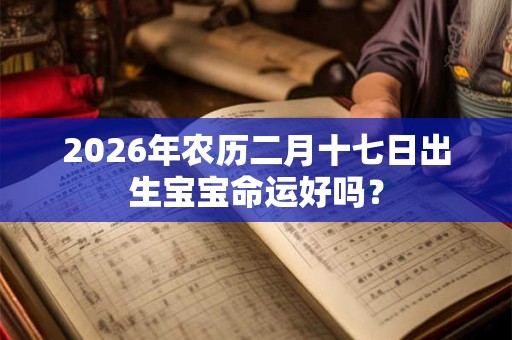 2026年农历二月十七日出生宝宝命运好吗？