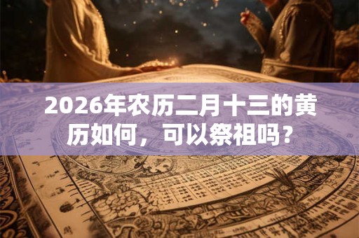 2026年农历二月十三的黄历如何,可以祭祖吗? 2026年农历二月十三的黄历如何,可以祭祖吗?