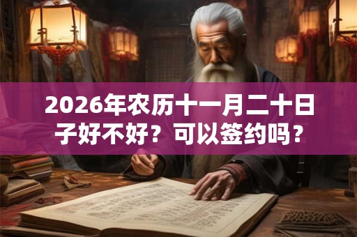 2026年农历十一月二十日子好不好？可以签约吗？