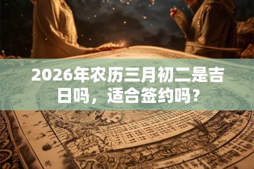 2026年农历三月初二是吉日吗,适合签约吗? 2026年农历三月初二是吉日吗,适合签约吗?