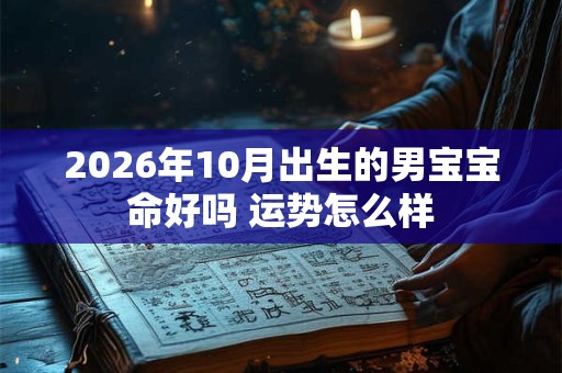 2026年10月出生的男宝宝命好吗 运势怎么样 2026年10月出生的男宝宝命好吗 运势怎么样