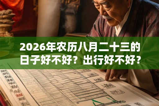 2026年农历八月二十三的日子好不好?出行好不好? 2026年农历八月二十三的日子好不好?出行好不好?