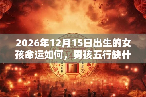 2026年12月15日出生的女孩命运如何,男孩五行缺什么 2026年12月15日出生的女孩命运如何,男孩五行缺什么