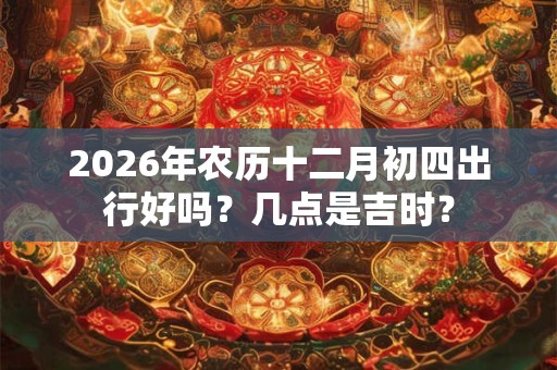 2026年农历十二月初四出行好吗？几点是吉时？