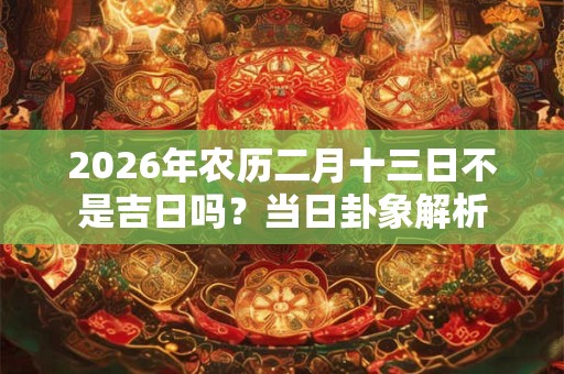 2026年农历二月十三日不是吉日吗?当日卦象解析 2026年农历二月十三日不是吉日吗?当日卦象解析