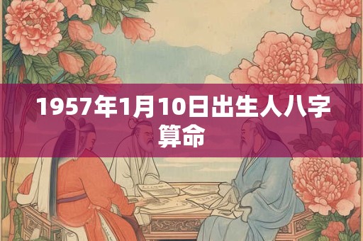 1957年1月10日出生人八字算命 1957年1月10日出生人八字算命