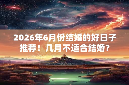 2026年6月份结婚的好日子推荐!几月不适合结婚? 2026年6月份结婚的好日子推荐!几月不适合结婚?