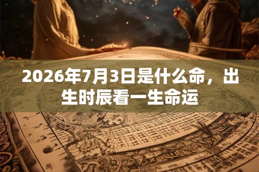 2026年7月3日是什么命，出生时辰看一生命运