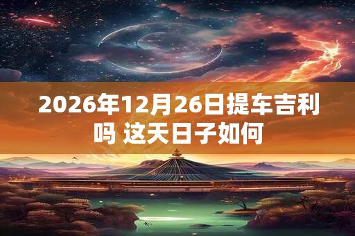 2026年12月26日提车吉利吗 这天日子如何