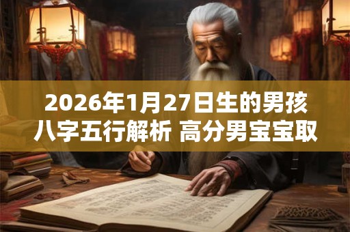2026年1月27日生的男孩八字五行解析 高分男宝宝取名字