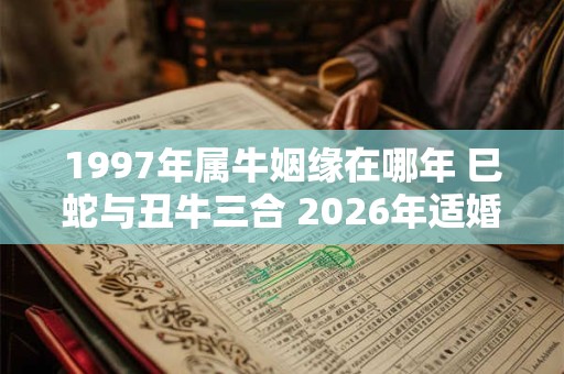 1997年属牛姻缘在哪年 巳蛇与丑牛三合 2026年适婚