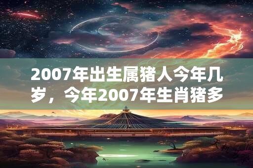 2007年出生属猪人今年几岁，今年2007年生肖猪多大