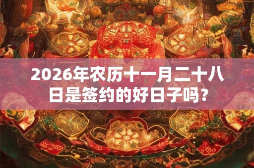 2026年农历十一月二十八日是签约的好日子吗？