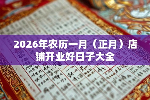 2026年农历一月(正月)店铺开业好日子大全 2026年农历一月(正月)店铺开业好日子大全