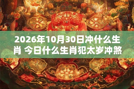 2026年10月30日冲什么生肖 今日什么生肖犯太岁冲煞查询：