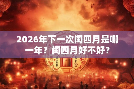 2026年下一次闰四月是哪一年?闰四月好不好? 2026年下一次闰四月是哪一年?闰四月好不好?