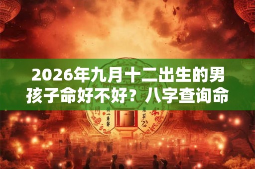 2026年九月十二出生的男孩子命好不好？八字查询命理