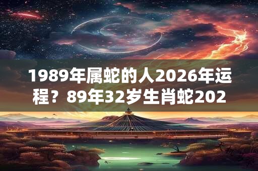 1989年属蛇的人2026年运程？89年32岁生肖蛇2026年运势