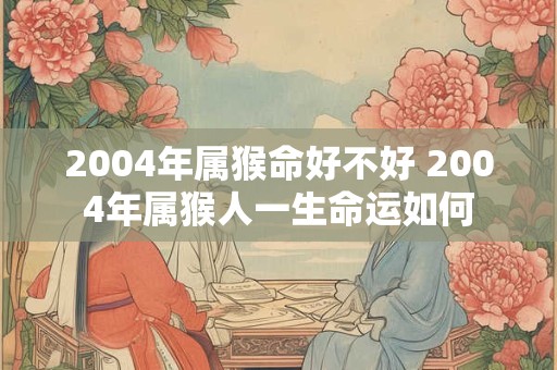 2004年属猴命好不好 2004年属猴人一生命运如何 2004年属猴命好不好 2004年属猴人一生命运如何