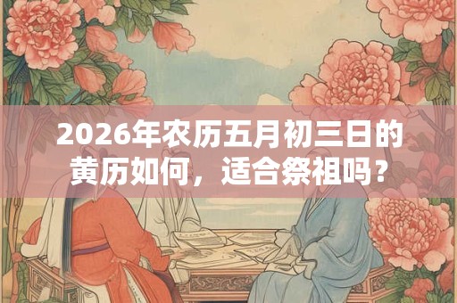 2026年农历五月初三日的黄历如何,适合祭祖吗? 2026年农历五月初三日的黄历如何,适合祭祖吗?