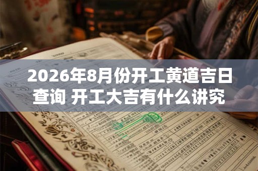 2026年8月份开工黄道吉日查询 开工大吉有什么讲究
